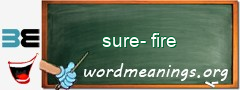 WordMeaning blackboard for sure-fire